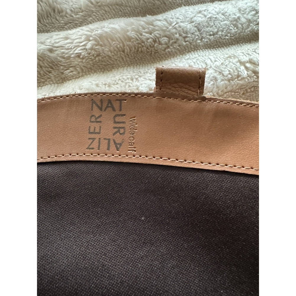 NATURALIZER Women's Kim Riding Boots Chestnut Pebbled Leather Heeled Size 8.5 - Picture 5 of 8